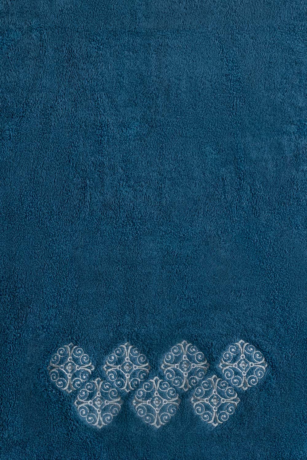 Blue Steel 3 piece Embroidered Towel Set