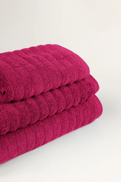 Deep Pink Combed Plain Towel