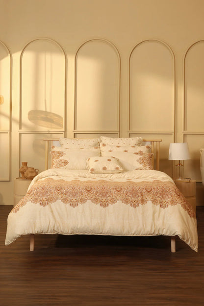 Ethnic Gold T-300 Quilt Cover Set