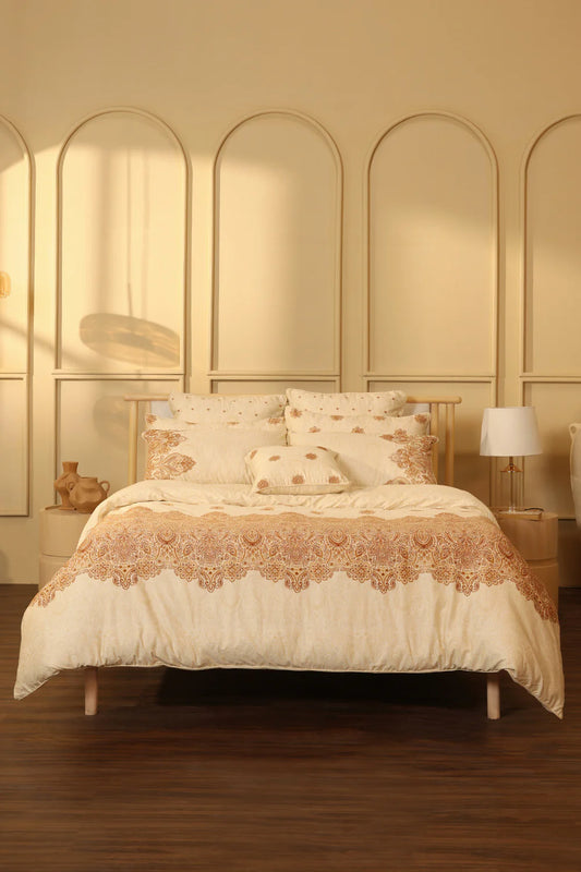 Ethnic Gold T-300 Quilt Cover Set