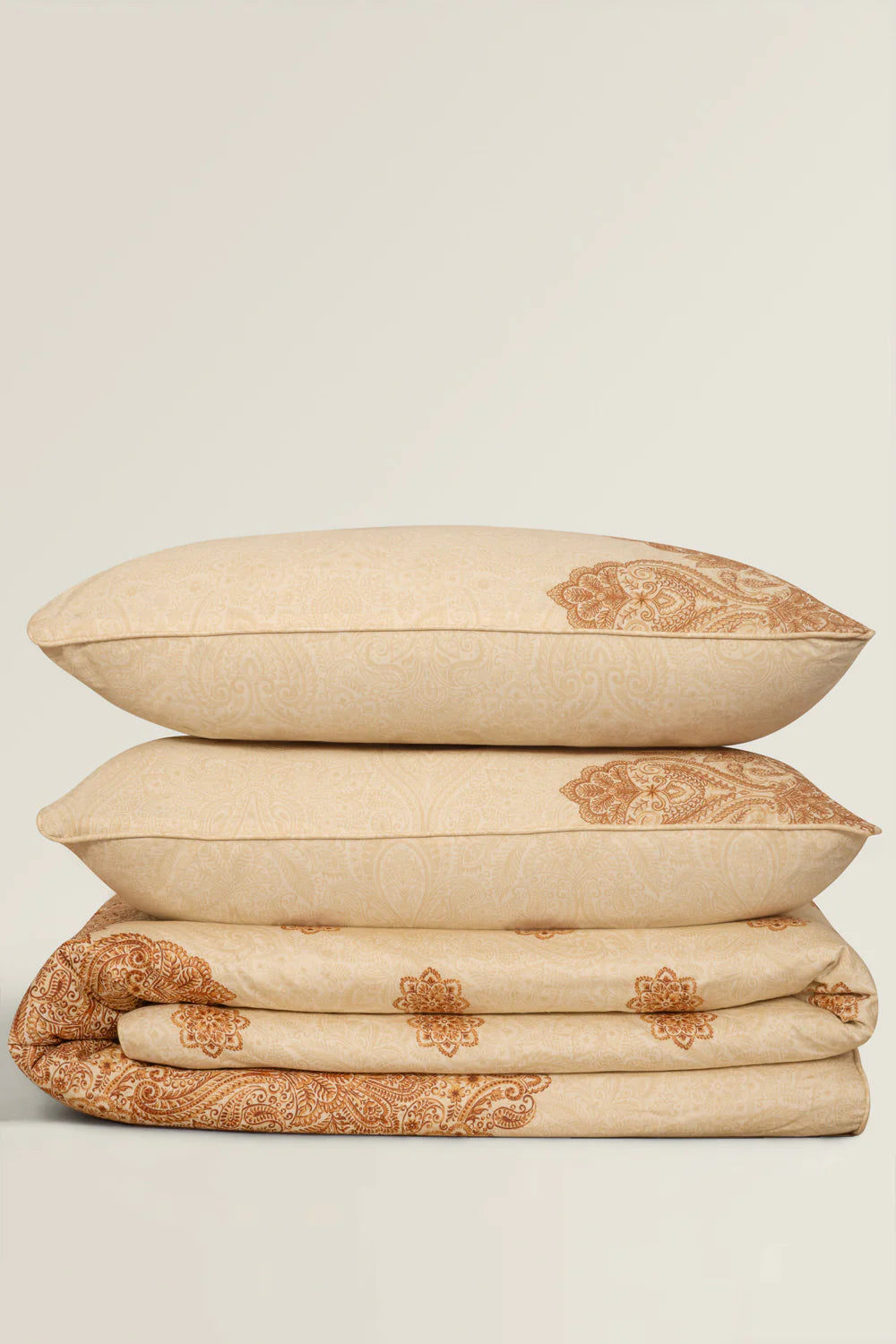 Ethnic Gold T-300 Quilt Cover Set