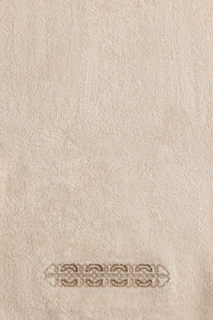 Frost Beige 3 piece Embroidered Towel Set