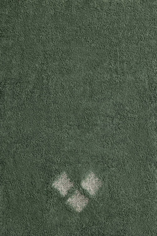 Hedge Green 3 piece Embroidered Towel Set