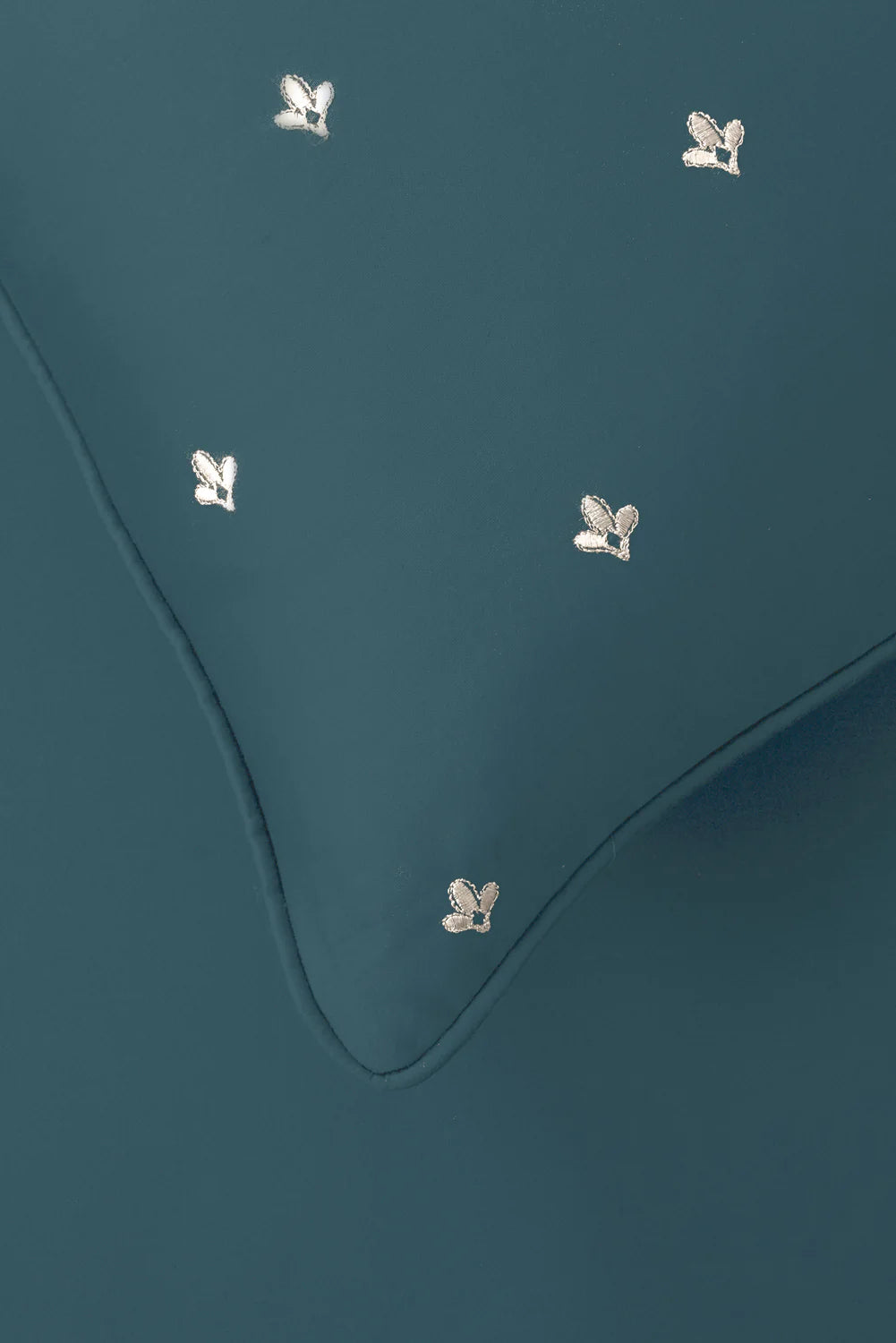 Pine Green T-200 Embroidered Bed Sheet Set