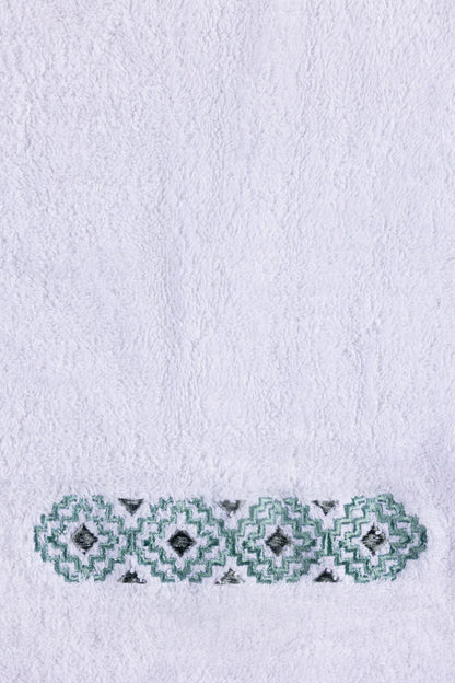 White-3pcs-Embroidered-Towel-Set